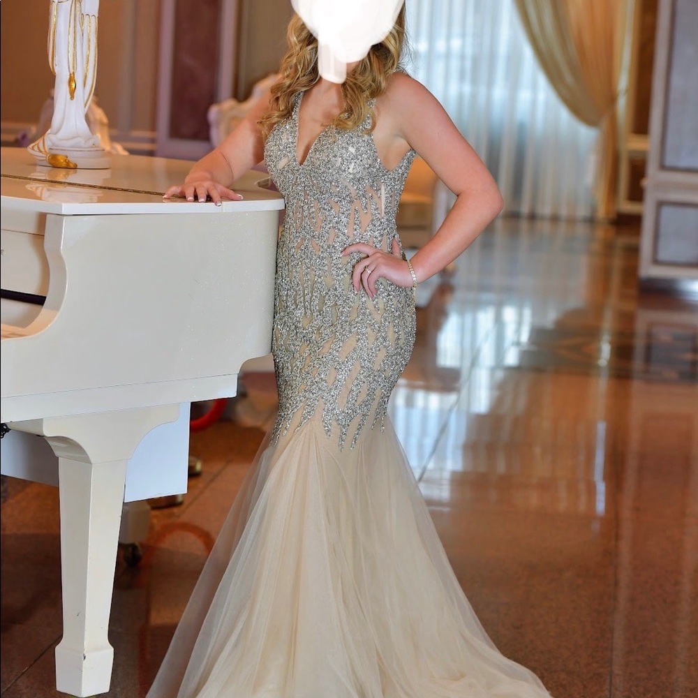 Jovani Dress Silver/Nude (SWEET 16 / PROM)